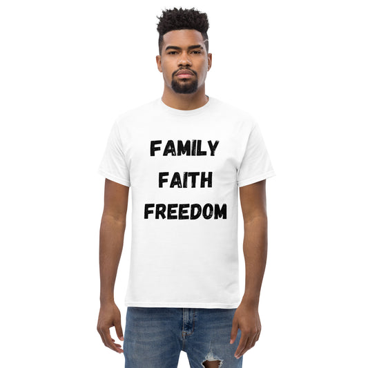 Family, Faith, Freedom Men's classic tee